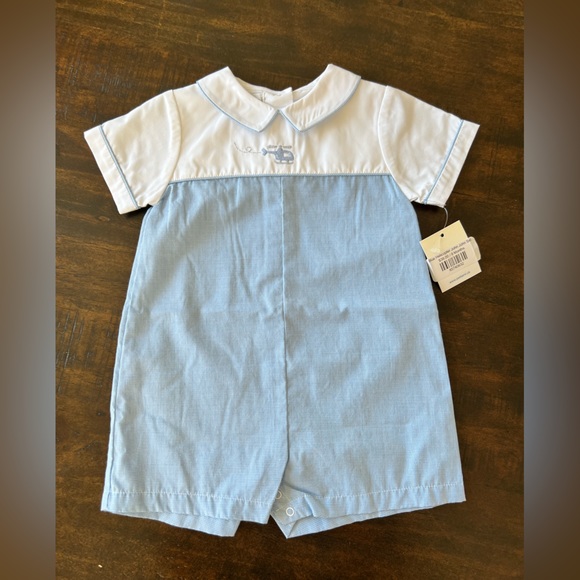 Petit Ami Other Nwt Baby Boy Blue Gingham Jon Jon Poshmark